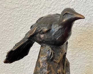 Sofia Crow Bronze 4 Of 14 By Darlis Lamb On Black Marble Base