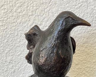 Antonio Crow Bronze 4 Of 15 By Darlis Lamb On Black Marble Base