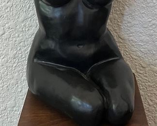 La Femme Black Bronze 1 Of 12 By Darlis Lamb On Wood Base