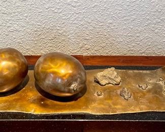 French Lesson 6 Golden Mangos Bronze 7of15 By Darlis Lamb On Black Marble Base