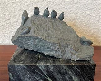 High Tide Bronze 24 Of 40 By Darlis Lamb On Green Marble Base