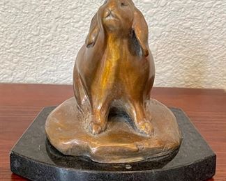 In The Garden Bronze AP 3 Of 3 By Darlis Lamb On Black Marble Base