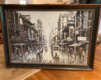 Mid century oil painting