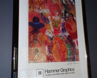 HAMMER GRAPHICS / LEROY /LEROY NEIMAN SIGNED POSTER