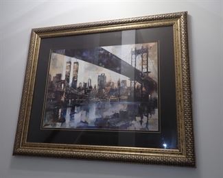 FRAMED WALL ART LARGE BRIDGE