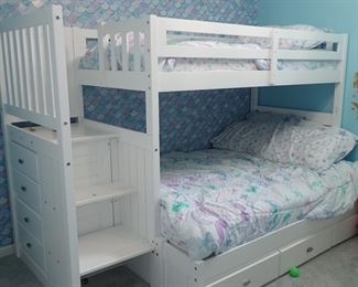 BUNK BED WITH LOTS OF STORAGE / IF INTERESTED WILL PRE - SELL NEED TO BE UNASSEMBLED AND HAULED OUT - GREAT CONDITION
