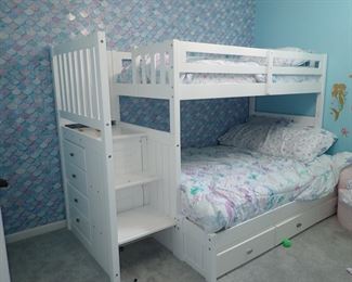 BUNK BED WITH LOTS OF STORAGE / IF INTERESTED WILL PRE - SELL NEED TO BE UNASSEMBLED AND HAULED OUT - GREAT CONDITION