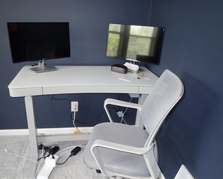 SIT OR STAND MOTION DESK - 2 MONITORS