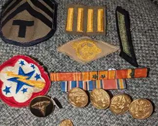 Military buttons, patches and more
