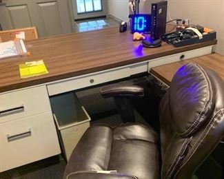 Steelcase desk, desk chair