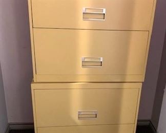 Two 2-drawer lateral file cabinets