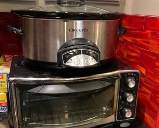 Crock pot, toaster oven