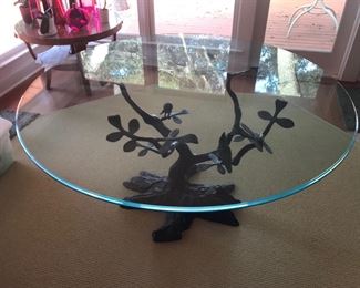 Broze Base Glass Top Table