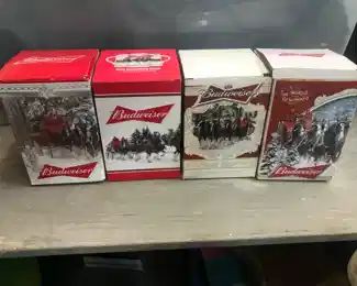 Budweiser Steins in Boxes