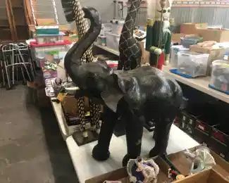 Leather Wraped Elephant