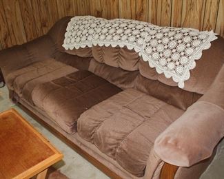 brown 80s couch