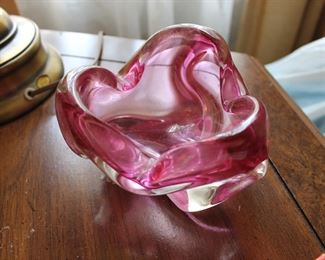 pink glass sculpture
