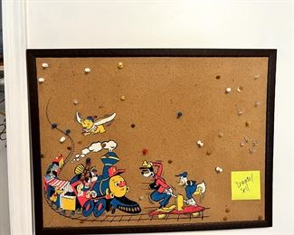 disney dumbo goofy donald duck kids cork board vintage