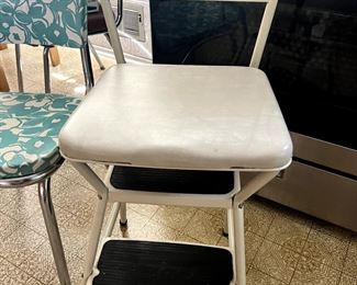 vintage kitchen step stool chair