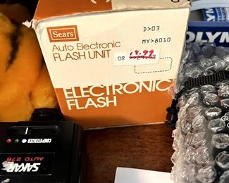 sears auto electronic flash for camera vintage model # 8010