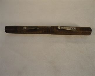 Antique Waterman #58 Fountain Pen Brown Chased Hard Rubber - #8 NIB 
