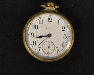 Antique Railroad Grade 16S 21J Elgin Father Time Pocket Watch- Runs Excellent. 
