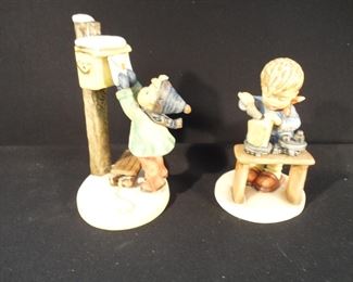 Lot of 2 Vintage Hummel Figurines - Letter to Santa Claus #340 and A Fair Measure #345
