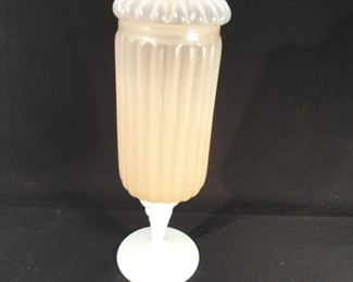 Rare Vintage Alfred Barbini Murano Pink Opaline Blown Glass Apothecary Jar.&nbsp;
