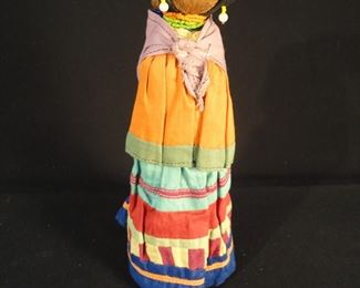 Vintage Seminole Indian Saw Palmetto Doll with Papoose