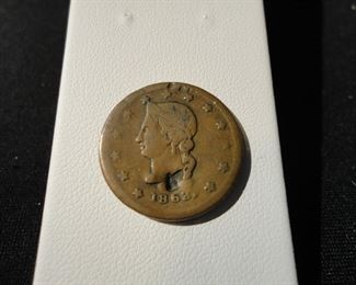 1863 US Civil War Merchant Token R. r. Howard Hardware, Kalamazoo, Michigan