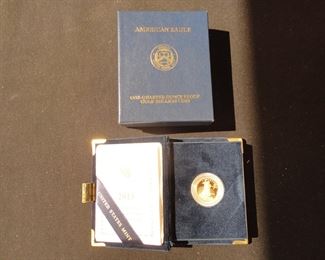 2013-W 1/4 oz Proof American Gold Eagle (w/Box & COA)