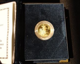 2013-W 1/4 oz Proof American Gold Eagle (w/Box & COA)