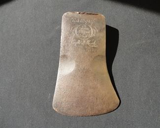 Antique Embossed Plumb Au-To-Graf Axe Single Bit Head 4 lb Autograf