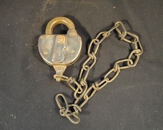 Antique Lehigh Valley Railorad Lock by Fraim Lock Co. Lancaster PA