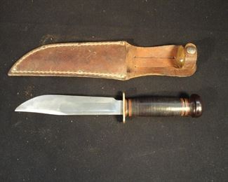 WWII Marbles Gladstone 6" Trench Ideal Hunting Knife with Sheath