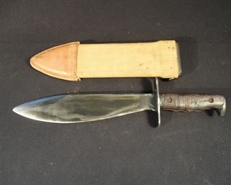 World War I Bolo Knife US MOD 1917 Plumb St Louis 1918 Military w/ Scabbard