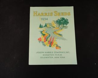 Vintage 1934 Harris Seeds Catalog. "Joseph Harris Company, Inc. Moreton Farm, Coldwater, New York"