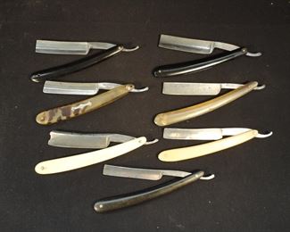 Lot of 7 Antique Wade and Butcher Straight Razors