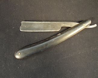 Antique Joseph Elliots Best Silver Steel Barbers Notch Straight Razor