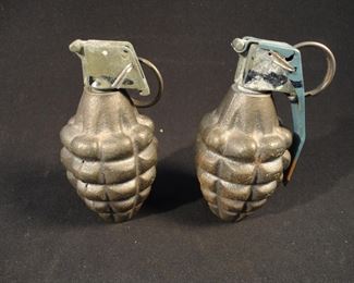 Lot of 2 De-Commissioned Pineapple Grenades - No. 5