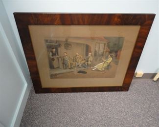 Antique Eugene Chiquet Etching "The Wayside Inn" by W. Dendy Sadler (1854-1923) Painting