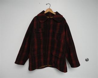 Vintage Woolrich 6635 Buffalo Plaid Mackinaw Wool Hunting Mens Jacket Size 46