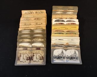 Lot of 147 Antique Stereoview Cards - Various Manufacturers - 1880's and up