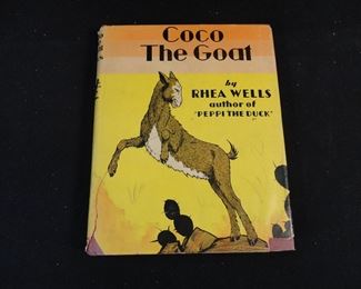 1945 First Edition Coco the Goat by Rhea Wells, HC w/DJ Publ. by Doubleday, Doran and Co