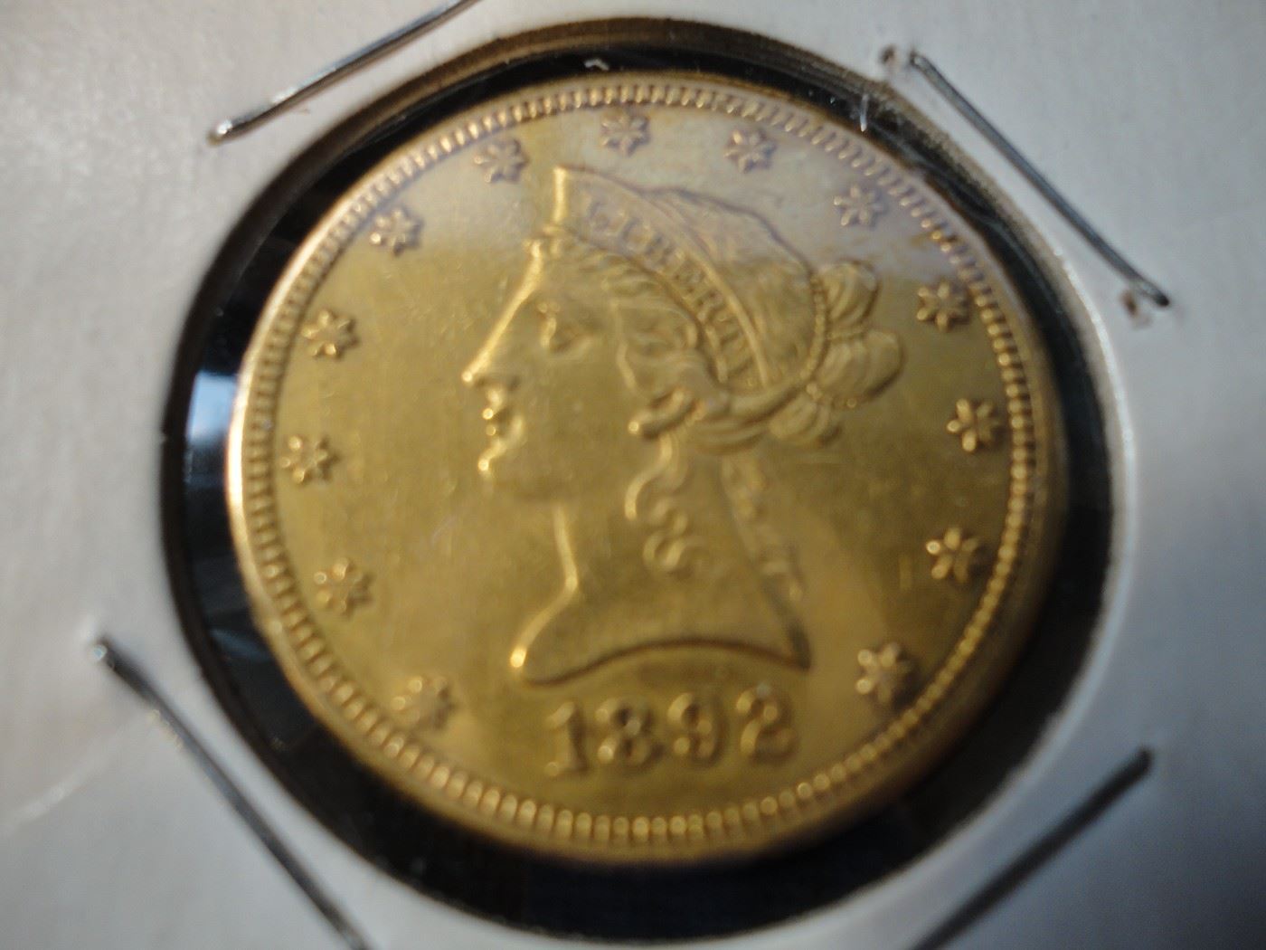 1892-CC Liberty Head $10 Gold Eagle Coin