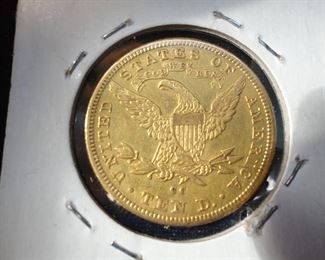 1892-CC Liberty Head $10 Gold Eagle Coin