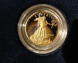 2013-W 1/4 oz Proof American Gold Eagle (w/Box & COA)