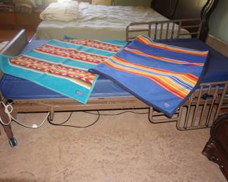 hospital bed, Pendleton blankets