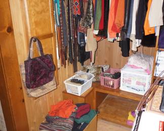 purses and clothing and  belts