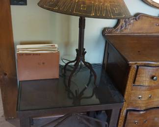 western table and lamp